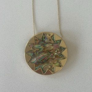 House of Harlow multicolored gold sunburst necklace
